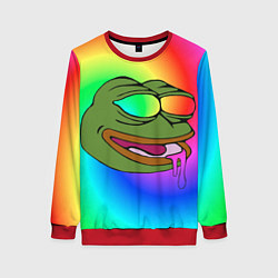 Свитшот женский Pepe rainbow, цвет: 3D-красный
