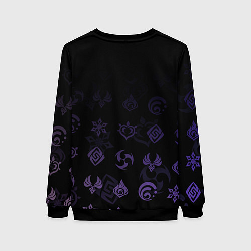 Женский свитшот Сёгун Райдэн Genshin Impact / 3D-Черный – фото 2