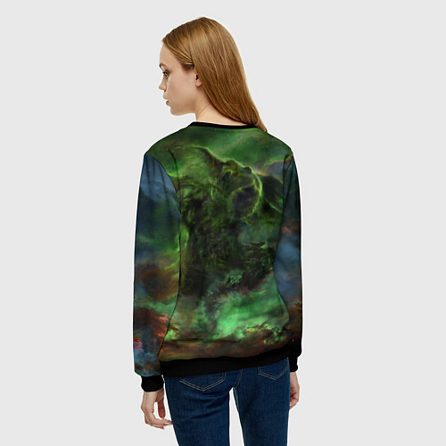 Женский свитшот Скрытность скайрим / 3D-Черный – фото 4