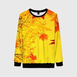 Свитшот женский ОСЕННИЕ ЦВЕТА ЗОЛОТАЯ ОСЕНЬ, цвет: 3D-черный