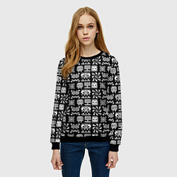 Свитшот женский Geometry Dash: Cubes, цвет: 3D-черный — фото 2