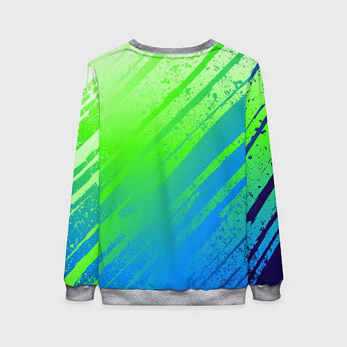 Женский свитшот Гейша - символ жизни / 3D-Меланж – фото 2