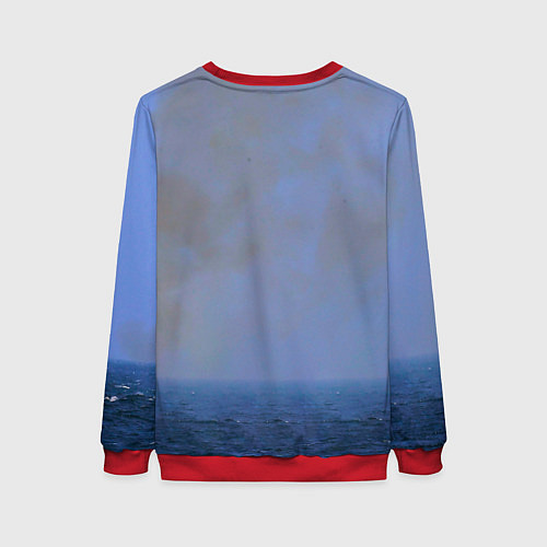 Женский свитшот Выстрел из крейсера / 3D-Красный – фото 2