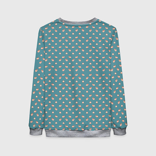 Женский свитшот Паттерн хомячков / 3D-Меланж – фото 2