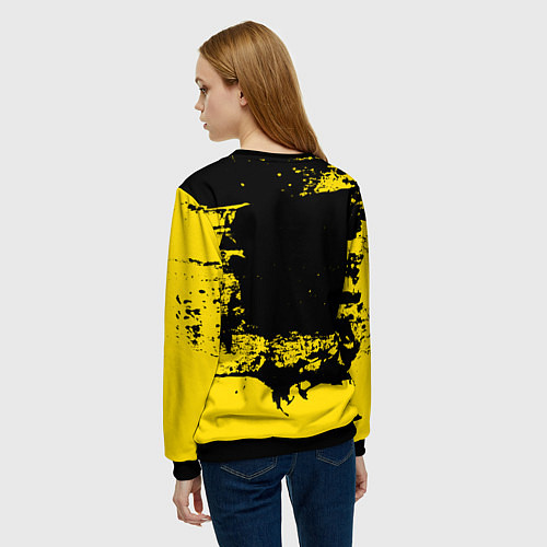 Женский свитшот Нирвана Гранж Nirvana Smile / 3D-Черный – фото 4