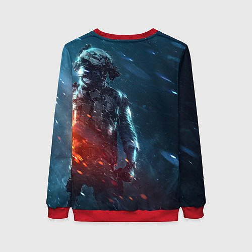 Женский свитшот BATTLEFIELD 2042 SOLDIER WARS / 3D-Красный – фото 2