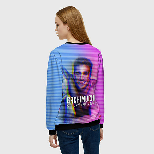 Женский свитшот Билли Херрингтон: Гачимучи Глитч / 3D-Черный – фото 4