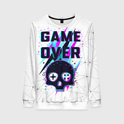 Свитшот женский Game OVER - NEON 3D, цвет: 3D-белый