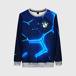 Свитшот женский BMW LOGO 3Д ПЛИТЫ ГЕОМЕТРИЯ, цвет: 3D-меланж