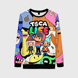 Свитшот женский Toca Life: Heroes, цвет: 3D-черный
