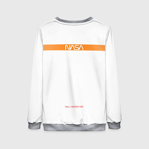 Женский свитшот NASA БЕЛАЯ ФОРМА / 3D-Меланж – фото 2