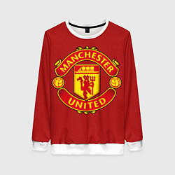 Свитшот женский Manchester United F C, цвет: 3D-белый