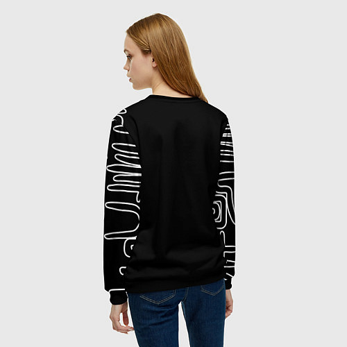 Женский свитшот ЗНАК ИТАДОРИ, МАГИЧЕСКАЯ БИТВА / 3D-Черный – фото 4