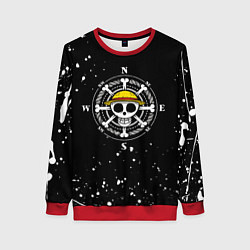 Женский свитшот ONE PIECE ВАН ПИС ЧЕРЕП БРЫЗГИ КРАСОК