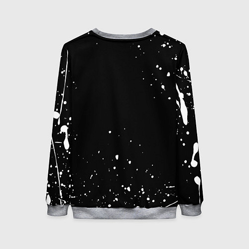 Женский свитшот ONE PIECE ВАН ПИС ЧЕРЕП БРЫЗГИ КРАСОК / 3D-Меланж – фото 2