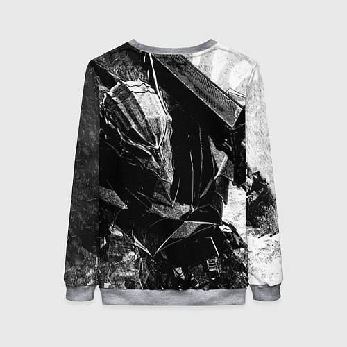 Женский свитшот BERSERK ЧБ БЕРСЕРК / 3D-Меланж – фото 2