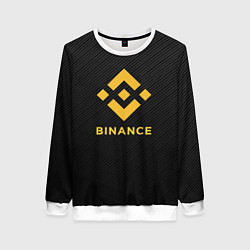 Свитшот женский БИНАНС ЛОГО CARBON BINANCE LOGO, цвет: 3D-белый