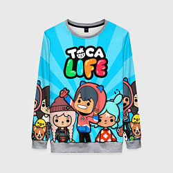 Свитшот женский Toca Life: Friends, цвет: 3D-меланж