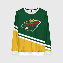 Свитшот женский Minnesota Wild NHL, цвет: 3D-белый