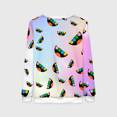 Женский свитшот Toca Life: Smile Logo / 3D-Белый – фото 2
