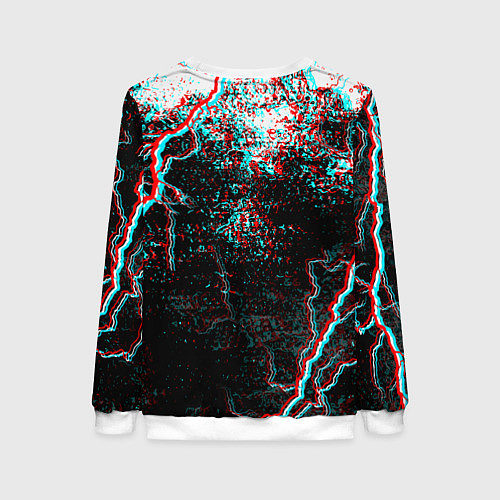 Женский свитшот BLACK CLOVER GLITCHF FLASHES / 3D-Белый – фото 2