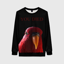 Женский свитшот Красный попугай Red parrot