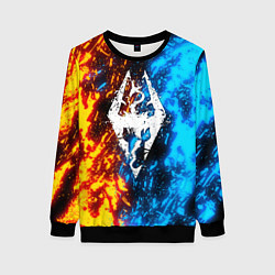 Женский свитшот TES SKYRIM BATTLE FIRE БИТВА ОГНЕЙ