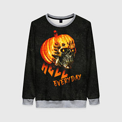 Женский свитшот Helloween череп тыква scull pumkin