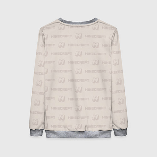 Женский свитшот Витрувианский человек Стив Minecraft / 3D-Меланж – фото 2