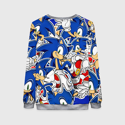 Женский свитшот SONIC ПАТТЕРН СОНИК / 3D-Меланж – фото 2
