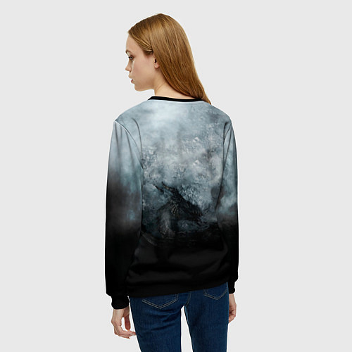 Женский свитшот Победа над драконом / 3D-Черный – фото 4