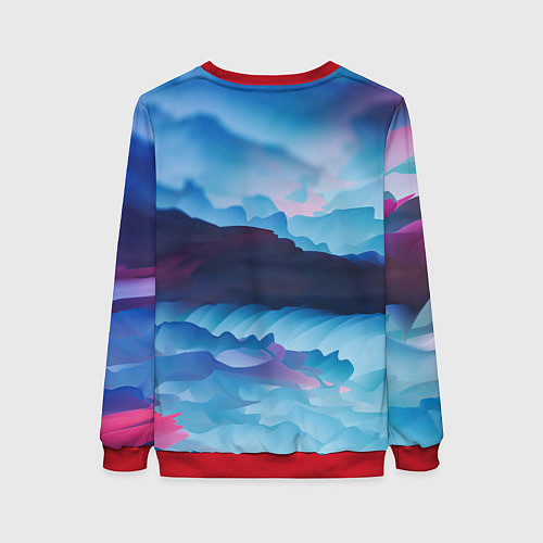 Женский свитшот Грозовые мазки / 3D-Красный – фото 2
