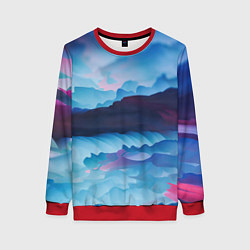 Свитшот женский Грозовые мазки, цвет: 3D-красный