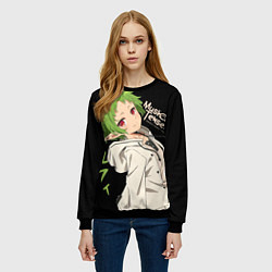 Свитшот женский Реинкарнация безработного - Сильфи, цвет: 3D-черный — фото 2