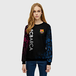 Свитшот женский FC BARCA CHEMPION, цвет: 3D-черный — фото 2