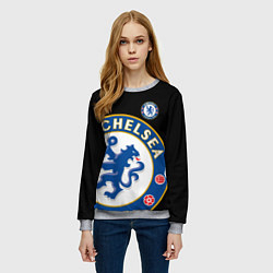 Свитшот женский ЧЕЛСИ CHELSEA BIG LOGO, цвет: 3D-меланж — фото 2