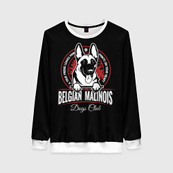 Свитшот женский Бельгийская Овчарка Малинуа, цвет: 3D-белый