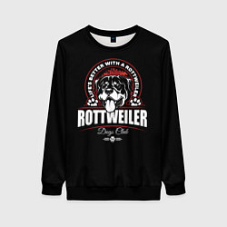 Свитшот женский Ротвейлер Rottweiler, цвет: 3D-черный