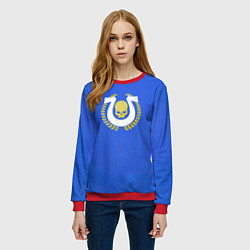 Свитшот женский Ультрамарины парадный вариант, цвет: 3D-красный — фото 2