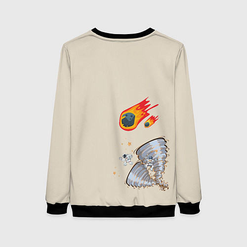 Женский свитшот NASA Космос - космонавт / 3D-Черный – фото 2