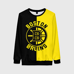 Свитшот женский Boston Bruins, Бостон Брюинз, цвет: 3D-черный