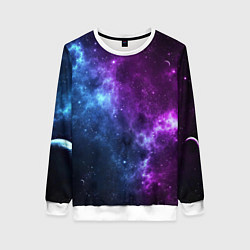 Свитшот женский NEON GALAXY НЕОНОВЫЙ КОСМОС, цвет: 3D-белый