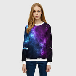 Свитшот женский NEON GALAXY НЕОНОВЫЙ КОСМОС, цвет: 3D-белый — фото 2