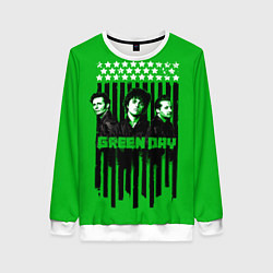 Свитшот женский Green day is here, цвет: 3D-белый