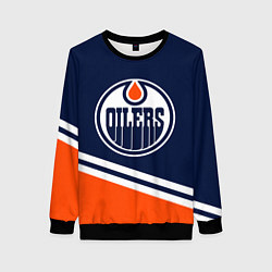Свитшот женский Edmonton Oilers Эдмонтон Ойлерз, цвет: 3D-черный