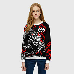 Свитшот женский TOYOTA DRAGON ТОЙОТА ДРАКОН, цвет: 3D-белый — фото 2
