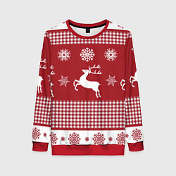 Женский свитшот Узор с оленями