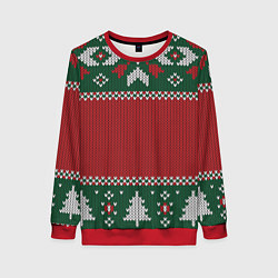 Женский свитшот Knitted Christmas Pattern