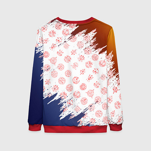 Женский свитшот RUNES DOOM LOGO / 3D-Красный – фото 2