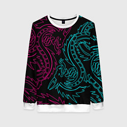 Женский свитшот НЕОНОВЫЕ ДРАКОНЫ NEON DRAGON